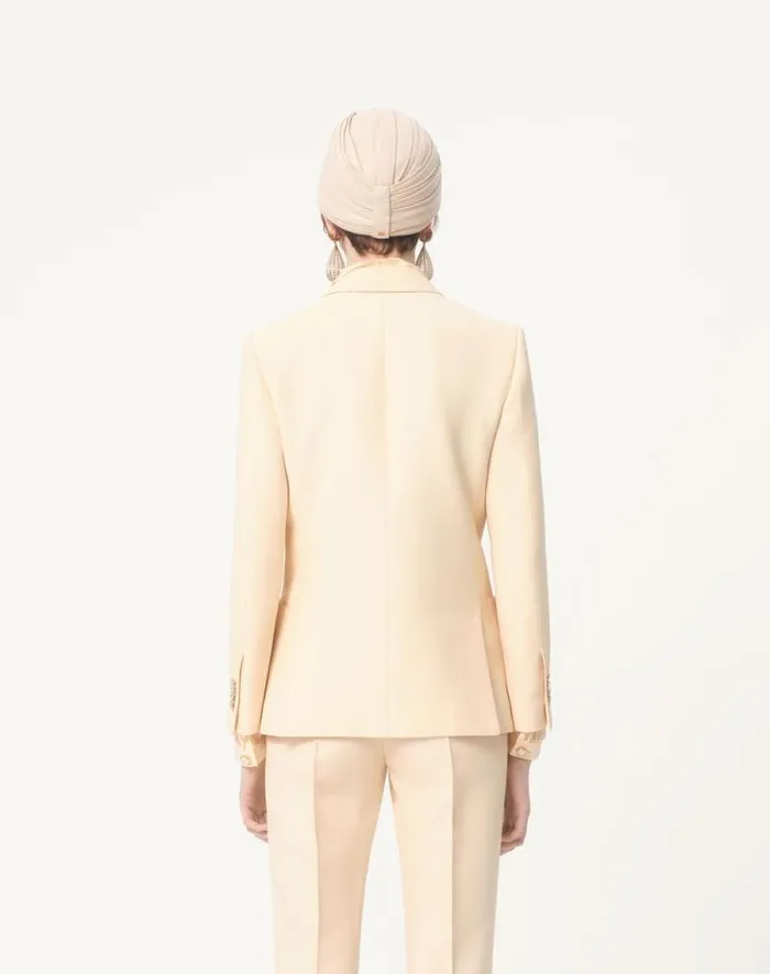 Valentino Jackets And Blazers Woman Crepe Couture Blazer For Woman In Birch Birch