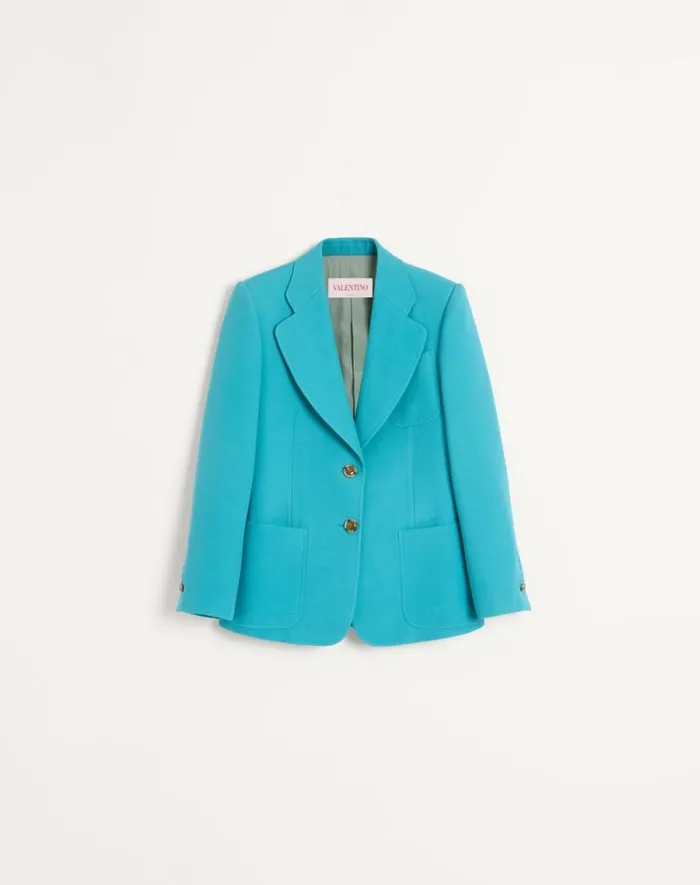 Valentino Jackets And Blazers Woman Crepe Couture Blazer For Woman In Birch Birch