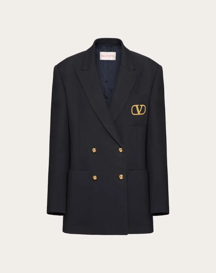Valentino Jackets And Blazers Woman Formal Natte039 Jacket For Woman In Navy Navy Valentino Jackets And Blazers Woman Formal Natte039 Jacket For Woman In Navy Navy