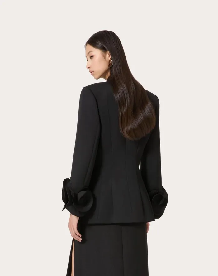 Valentino Jackets And Blazers Woman Grisaille Jacket For Woman In Black Black