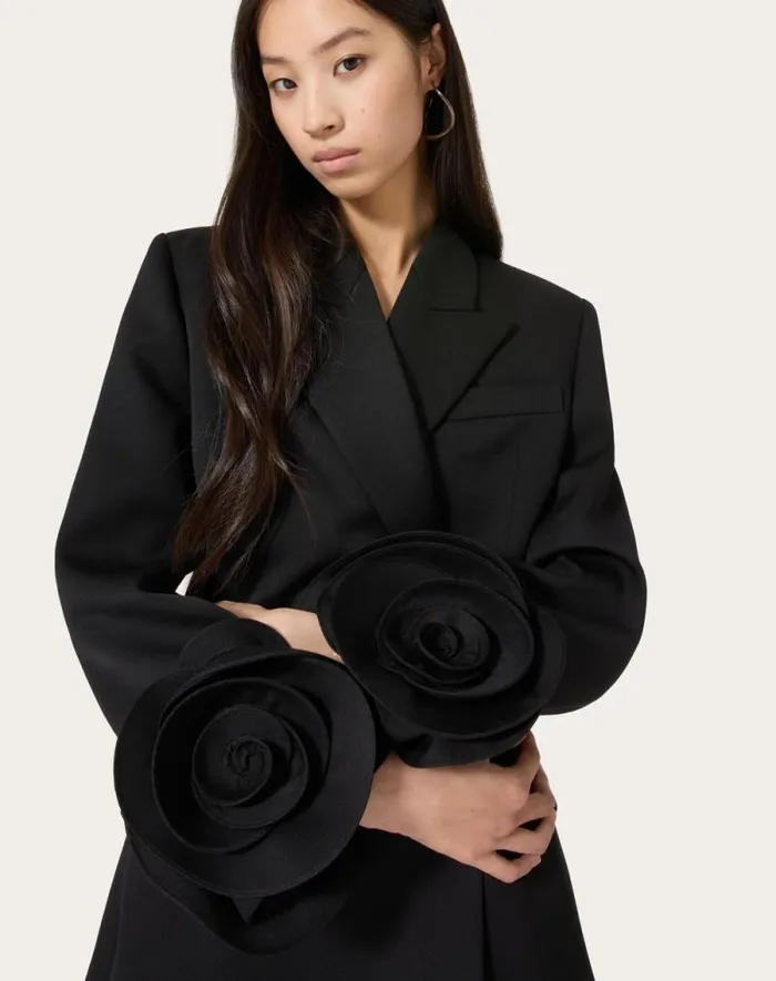 Valentino Jackets And Blazers Woman Grisaille Jacket For Woman In Black Black