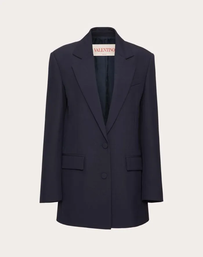 Valentino Jackets And Blazers Woman Wool Jacket For Woman In Navy Navy
