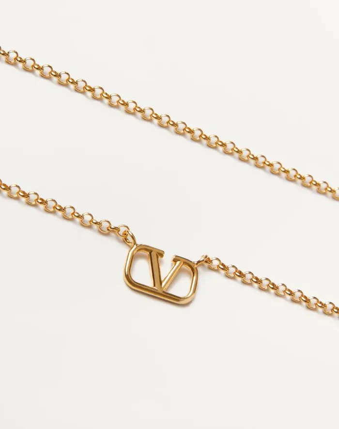 Valentino Jewelry Man Vlogo Signature Metal Necklace For Man In Gold Gold Valentino Jewelry Man Vlogo Signature Metal Necklace For Man In Gold Gold