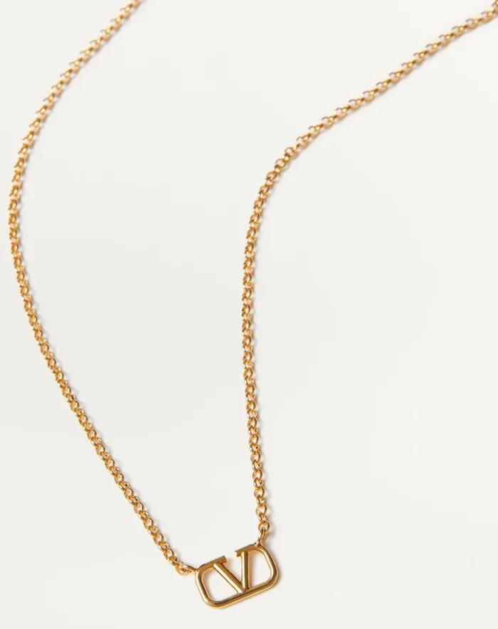 Valentino Jewelry Man Vlogo Signature Metal Necklace For Man In Gold Gold Valentino Jewelry Man Vlogo Signature Metal Necklace For Man In Gold Gold
