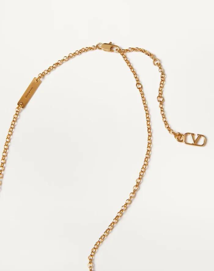 Valentino Jewelry Man Vlogo Signature Metal Necklace For Man In Gold Gold Valentino Jewelry Man Vlogo Signature Metal Necklace For Man In Gold Gold