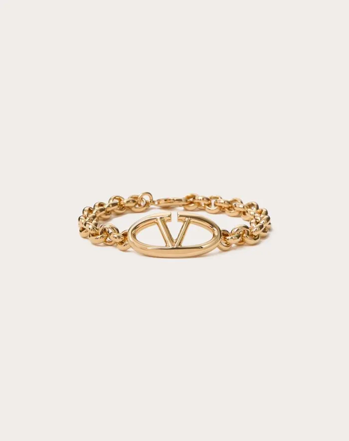 Valentino Jewelry Man Vlogo The Bold Edition Metal Bracelet For Man In Gold Gold Valentino Jewelry Man Vlogo The Bold Edition Metal Bracelet For Man In Gold Gold