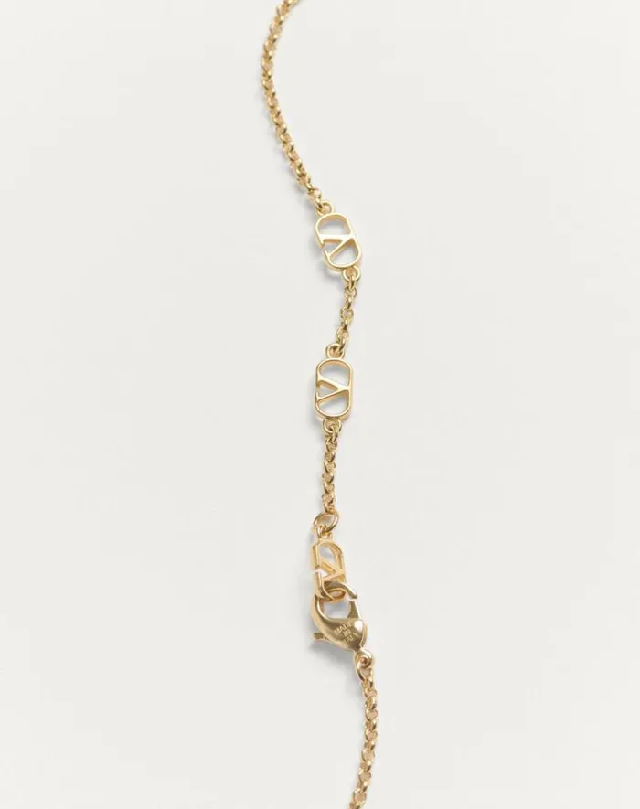 Valentino Jewelry Woman Oval Metal Necklace For Woman In Gold Gold Valentino Jewelry Woman Oval Metal Necklace For Woman In Gold Gold