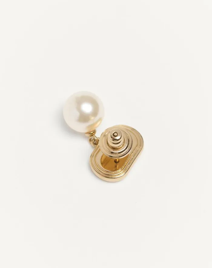 Valentino Jewelry Woman Ovalette Metal Enamel Crystal And Swarovski Pearl Earrings For Woman In Goldblackcrystalcream Goldblackcrystalcream Valentino Jewelry Woman Ovalette Metal Enamel Crystal And Swarovski Pearl Earrings For Woman In Goldblackcrystalcream Goldblackcrystalcream