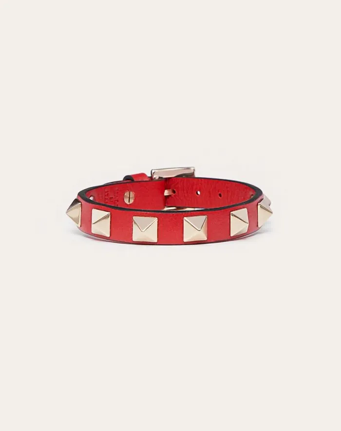 Valentino Jewelry Woman Rockstud Bracelet For Woman In Black Black
