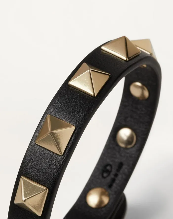 Valentino Jewelry Woman Rockstud Bracelet For Woman In Black Black Valentino Jewelry Woman Rockstud Bracelet For Woman In Black Black