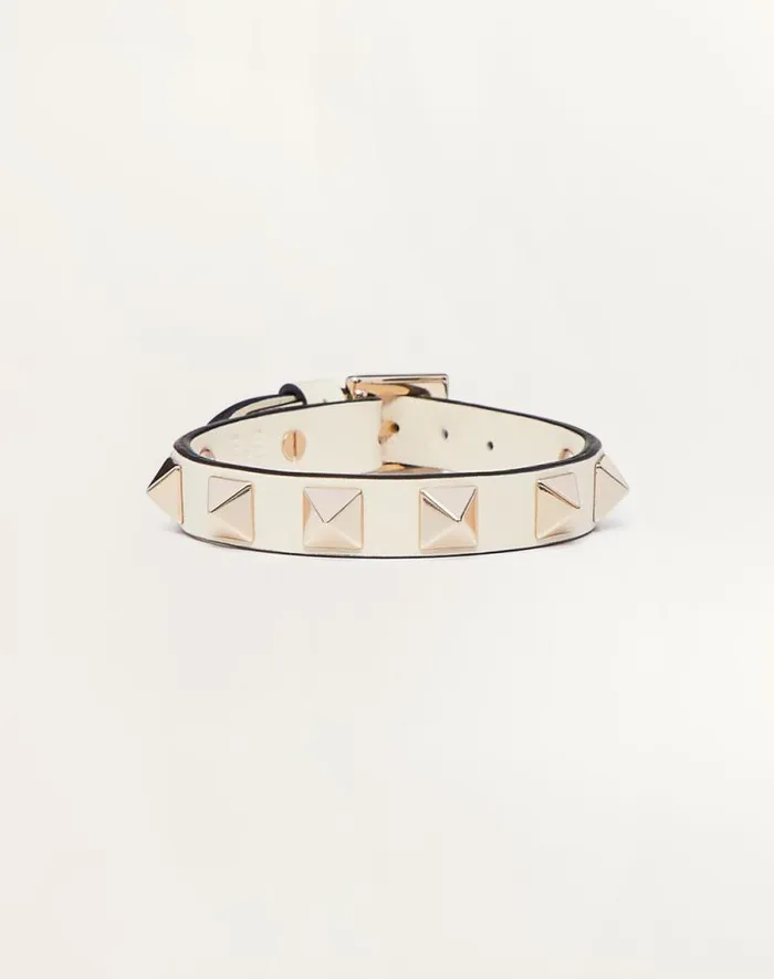 Valentino Jewelry Woman Rockstud Bracelet For Woman In Light Ivory Light Ivory Valentino Jewelry Woman Rockstud Bracelet For Woman In Light Ivory Light Ivory
