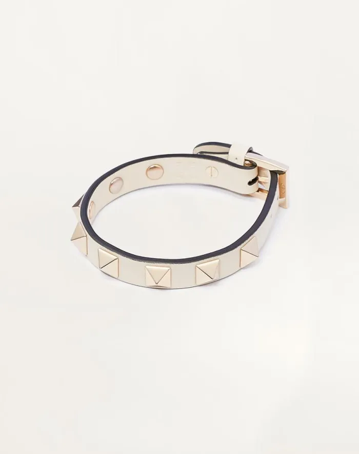 Valentino Jewelry Woman Rockstud Bracelet For Woman In Light Ivory Light Ivory Valentino Jewelry Woman Rockstud Bracelet For Woman In Light Ivory Light Ivory