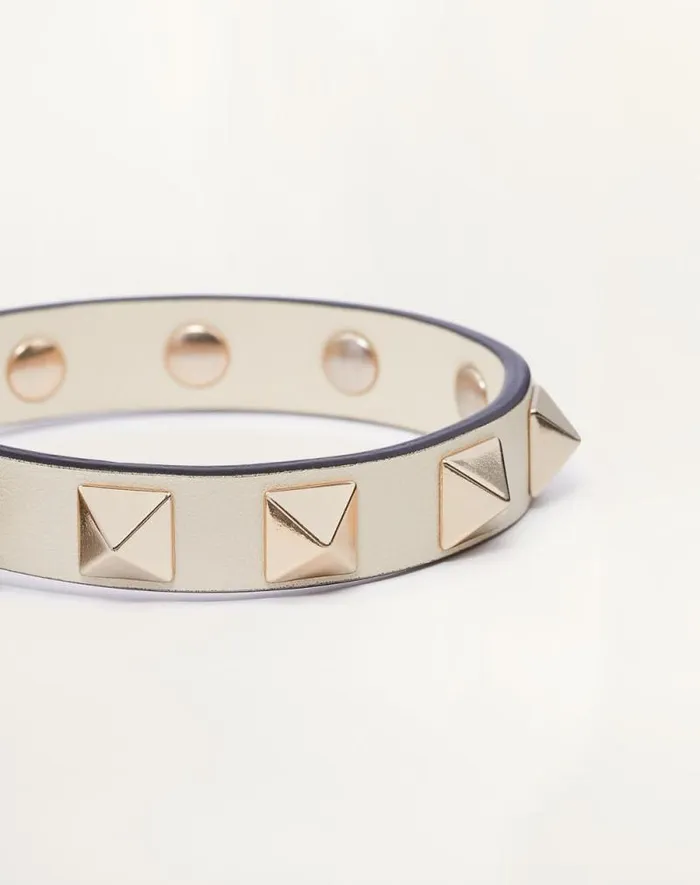 Valentino Jewelry Woman Rockstud Bracelet For Woman In Light Ivory Light Ivory Valentino Jewelry Woman Rockstud Bracelet For Woman In Light Ivory Light Ivory