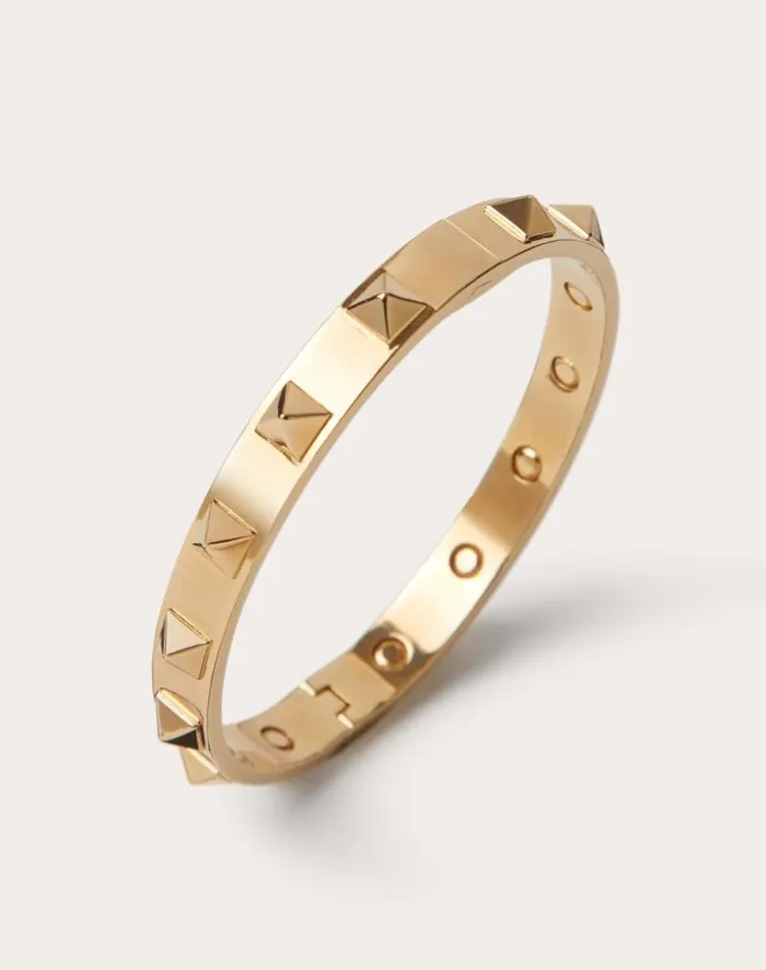 Valentino Jewelry Woman Rockstud Metal Bangle For Woman In Gold Gold Valentino Jewelry Woman Rockstud Metal Bangle For Woman In Gold Gold
