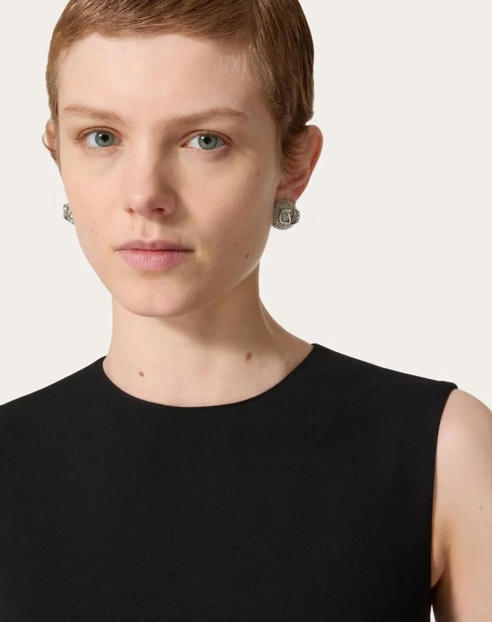 Valentino Jewelry Woman Vlogo Signature Metal And Swarovski Crystal Earrings For Woman In Palladiumcrystal Palladiumcrystal Valentino Jewelry Woman Vlogo Signature Metal And Swarovski Crystal Earrings For Woman In Palladiumcrystal Palladiumcrystal