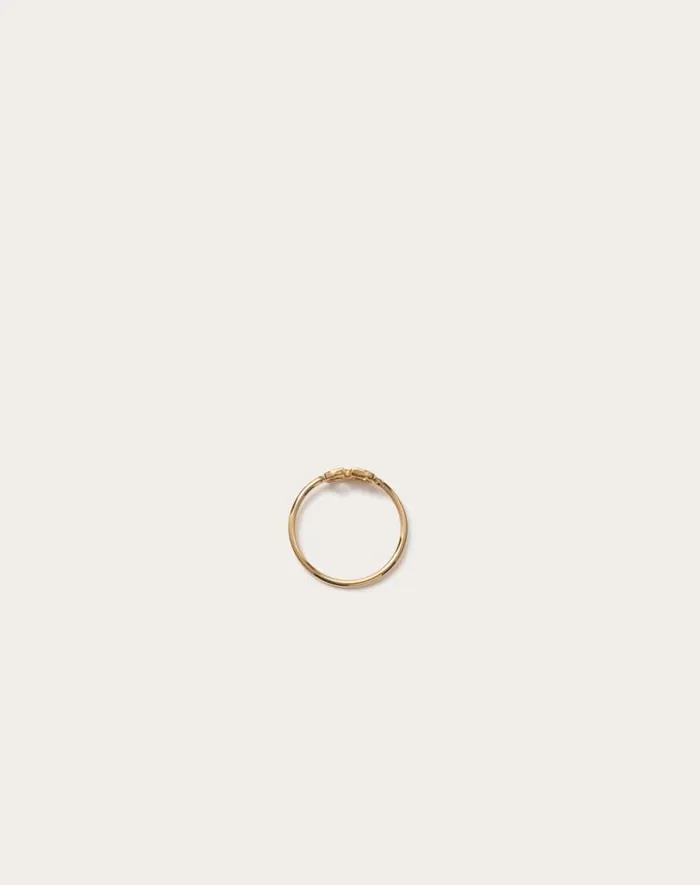 Valentino Jewelry Woman Vlogo Signature Metal Ring For Woman In Gold Gold Valentino Jewelry Woman Vlogo Signature Metal Ring For Woman In Gold Gold