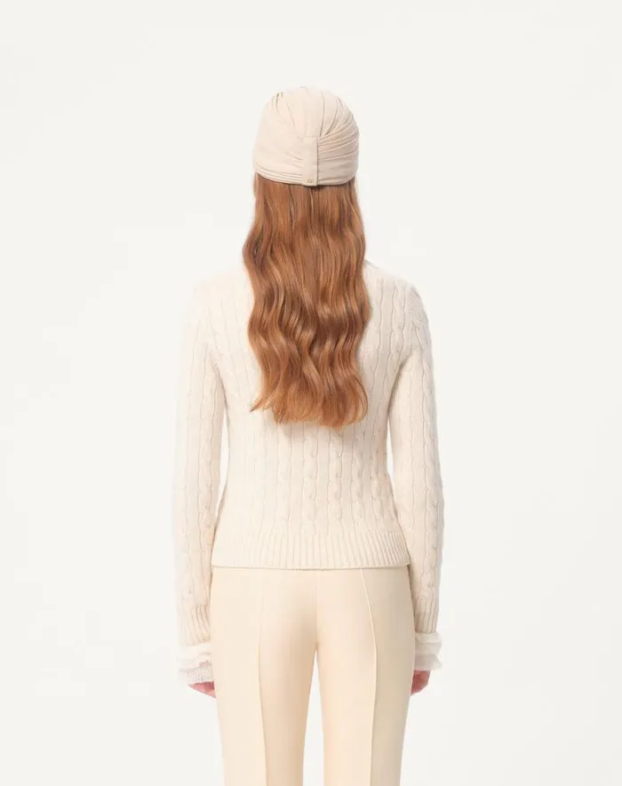 Valentino Knitwear Woman Cashmere Sweater For Woman In Camelivory Camelivory