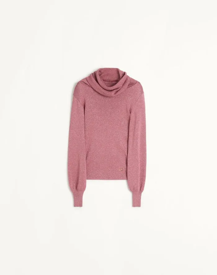 Valentino Knitwear Woman Lurex Sweater For Woman In Pink Pink Valentino Knitwear Woman Lurex Sweater For Woman In Pink Pink