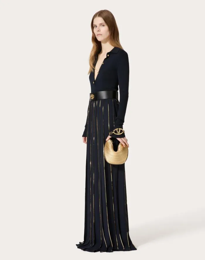 Valentino Knitwear Woman Silk Cashmere Sweater For Woman In Navy Navy