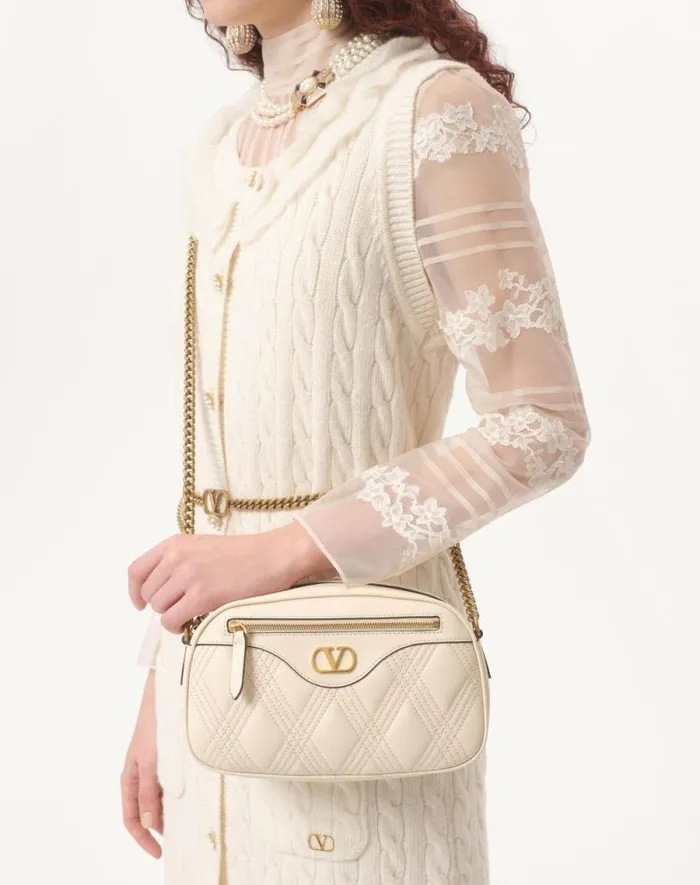 Valentino Knitwear Woman Wool Cardigan For Woman In Latte Latte Valentino Knitwear Woman Wool Cardigan For Woman In Latte Latte