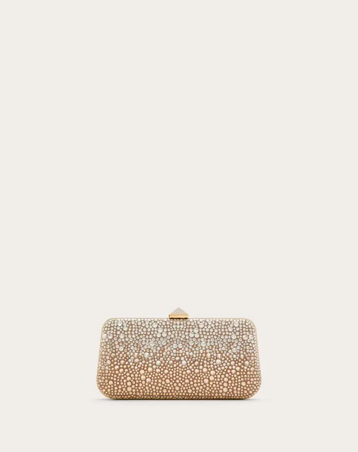 Valentino Mini Bags Woman Carry Secrets Rhinestone Minaudiere For Woman In Beigecrystal Beigecrystal Valentino Mini Bags Woman Carry Secrets Rhinestone Minaudiere For Woman In Beigecrystal Beigecrystal