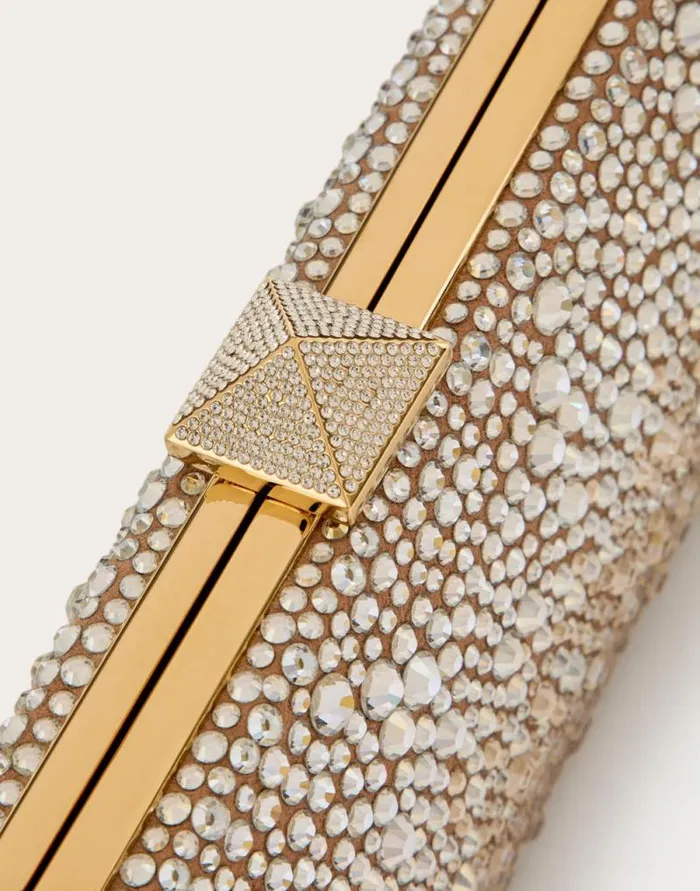 Valentino Mini Bags Woman Carry Secrets Rhinestone Minaudiere For Woman In Beigecrystal Beigecrystal Valentino Mini Bags Woman Carry Secrets Rhinestone Minaudiere For Woman In Beigecrystal Beigecrystal