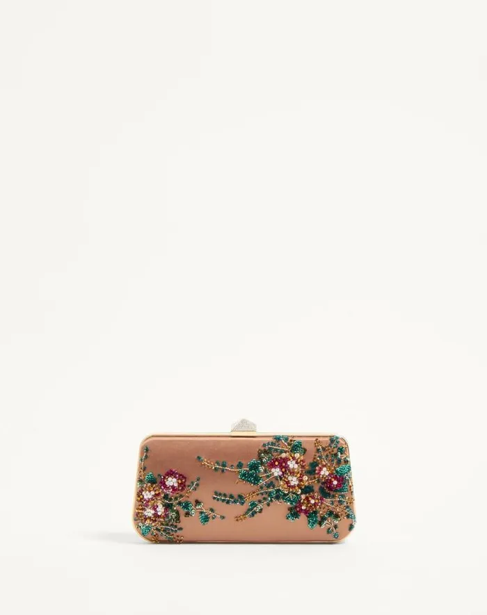 Valentino Mini Bags Woman Carry Secrets Satin Minaudiere With Floral Embroidery For Woman In Champagnemulticolourcrystal Champagnemulticolourcrystal Valentino Mini Bags Woman Carry Secrets Satin Minaudiere With Floral Embroidery For Woman In Champagnemulticolourcrystal Champagnemulticolourcrystal