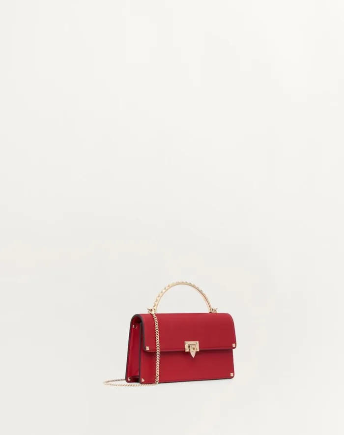 Valentino Mini Bags Woman Mini Rockstud Calfskin Handbag For Woman In Rosso Valentino Rosso Valentino Valentino Mini Bags Woman Mini Rockstud Calfskin Handbag For Woman In Rosso Valentino Rosso Valentino