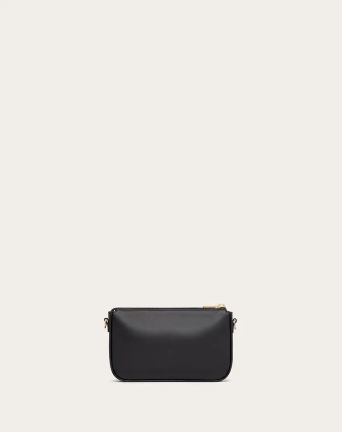 Valentino Mini Bags Woman Mini Vlogo Signature Calfskin Crossbody Bag For Woman In Black Black Valentino Mini Bags Woman Mini Vlogo Signature Calfskin Crossbody Bag For Woman In Black Black