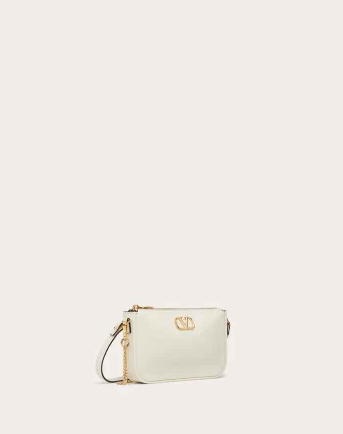 Valentino Mini Bags Woman Mini Vlogo Signature Calfskin Crossbody Bag For Woman In Black Black Valentino Mini Bags Woman Mini Vlogo Signature Calfskin Crossbody Bag For Woman In Black Black