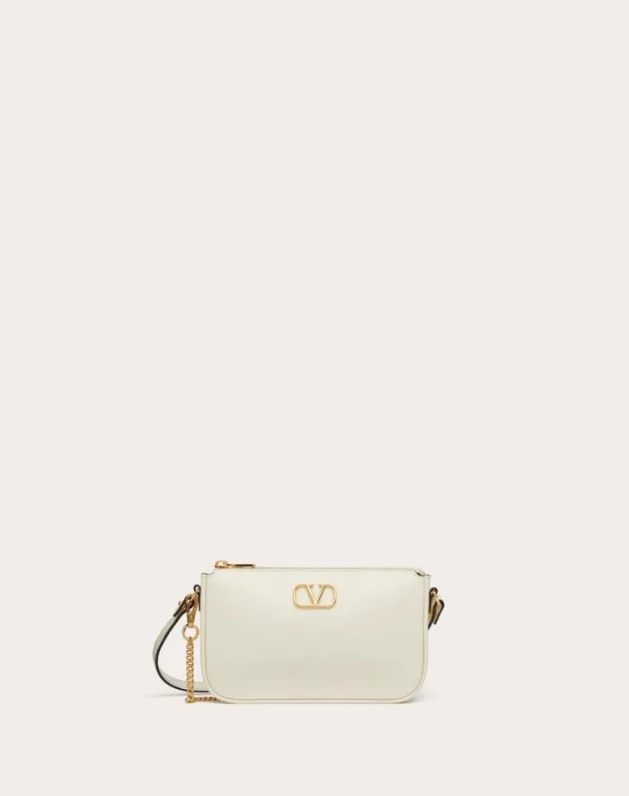 Valentino Mini Bags Woman Mini Vlogo Signature Calfskin Crossbody Bag For Woman In Ivory Ivory Valentino Mini Bags Woman Mini Vlogo Signature Calfskin Crossbody Bag For Woman In Ivory Ivory