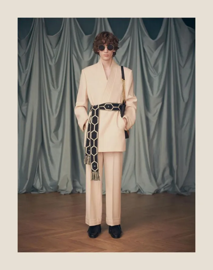 Valentino Pants And Shorts Man Wool Gabardine Pants With Turnups For Man In Butter Butter Valentino Pants And Shorts Man Wool Gabardine Pants With Turnups For Man In Butter Butter