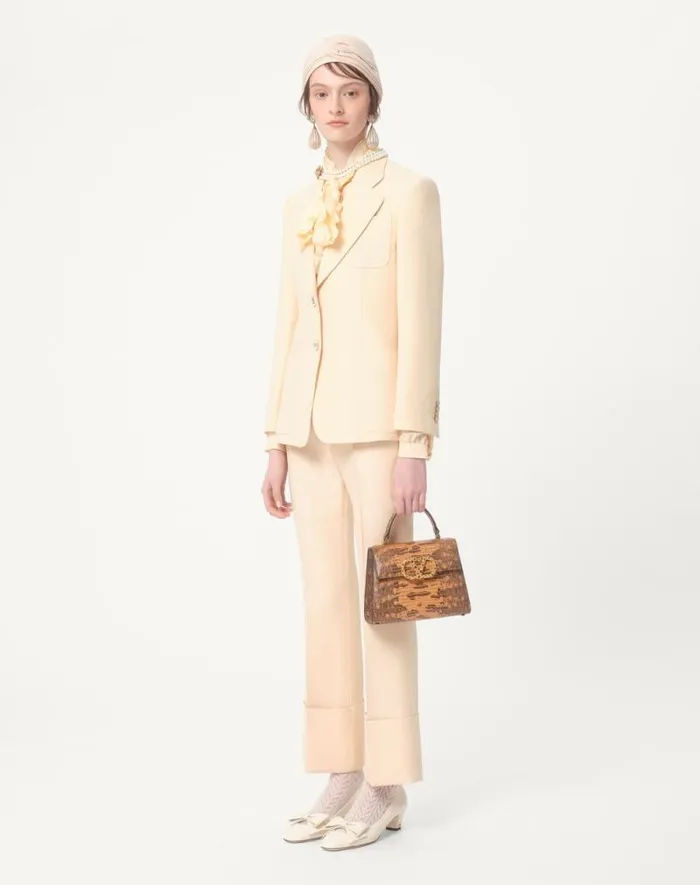 Valentino Pants And Shorts Woman Crepe Couture Pants For Woman In Ivory Ivory Valentino Pants And Shorts Woman Crepe Couture Pants For Woman In Ivory Ivory