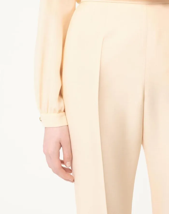 Valentino Pants And Shorts Woman Crepe Couture Pants For Woman In Ivory Ivory Valentino Pants And Shorts Woman Crepe Couture Pants For Woman In Ivory Ivory