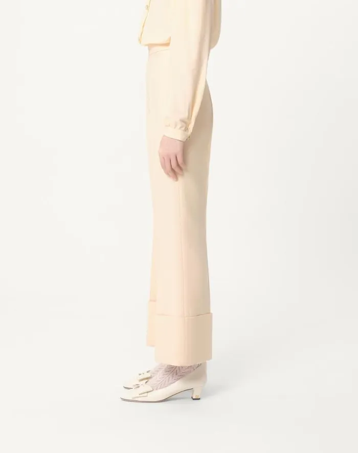 Valentino Pants And Shorts Woman Crepe Couture Pants For Woman In Ivory Ivory Valentino Pants And Shorts Woman Crepe Couture Pants For Woman In Ivory Ivory