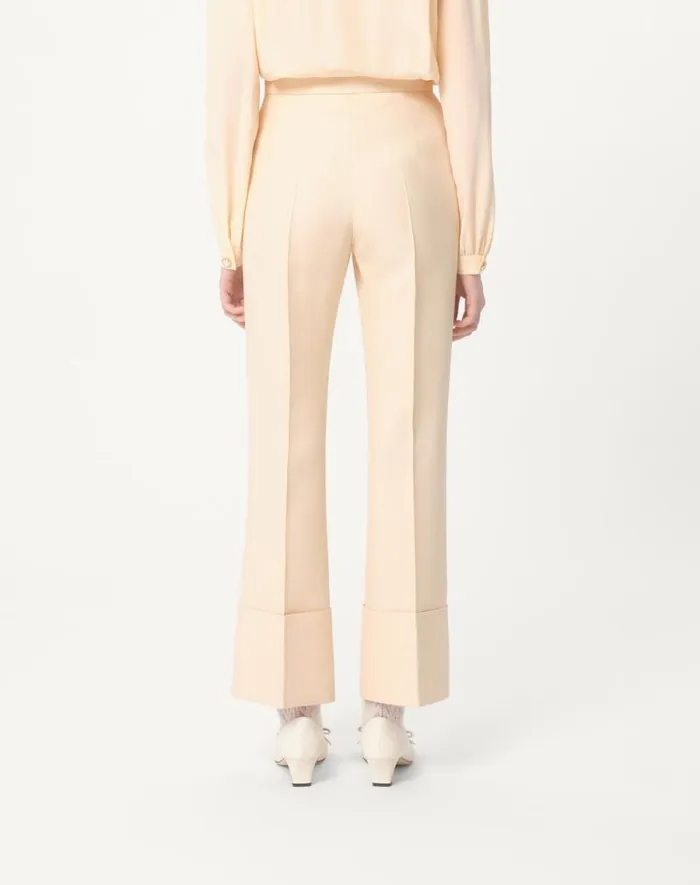 Valentino Pants And Shorts Woman Crepe Couture Pants For Woman In Ivory Ivory Valentino Pants And Shorts Woman Crepe Couture Pants For Woman In Ivory Ivory