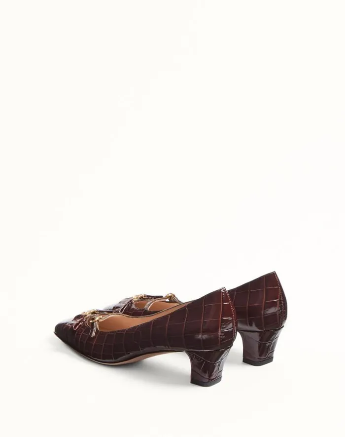 Valentino Pumps Woman Bowow Dcollet In Printed Calfskin 45mm For Woman In Ivory Ivory Valentino Pumps Woman Bowow Dcollet In Printed Calfskin 45mm For Woman In Ivory Ivory