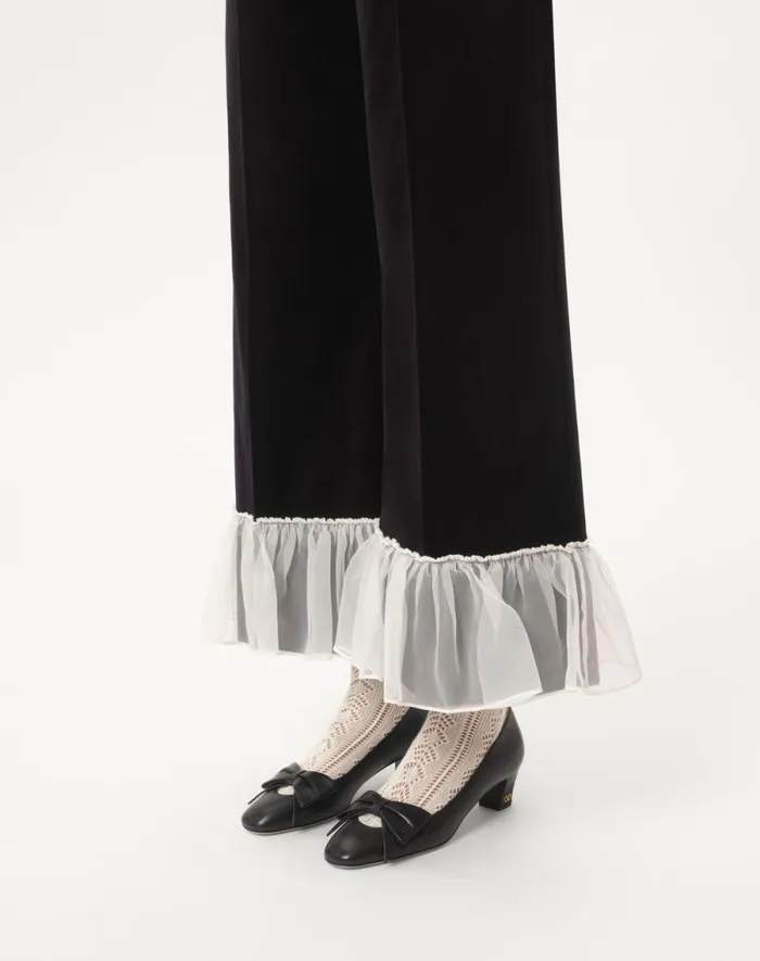 Valentino Pumps Woman Bowow Pumps In Kidskin 45mm For Woman In Ivory Ivory Valentino Pumps Woman Bowow Pumps In Kidskin 45mm For Woman In Ivory Ivory