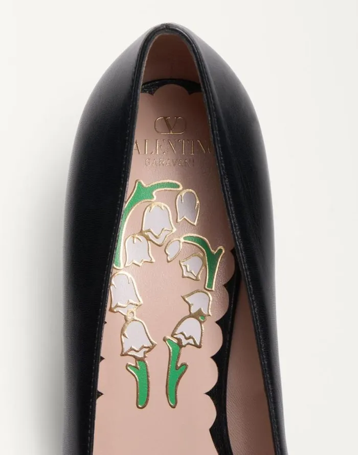 Valentino Pumps Woman Bowow Pumps In Kidskin 45mm For Woman In Ivory Ivory Valentino Pumps Woman Bowow Pumps In Kidskin 45mm For Woman In Ivory Ivory