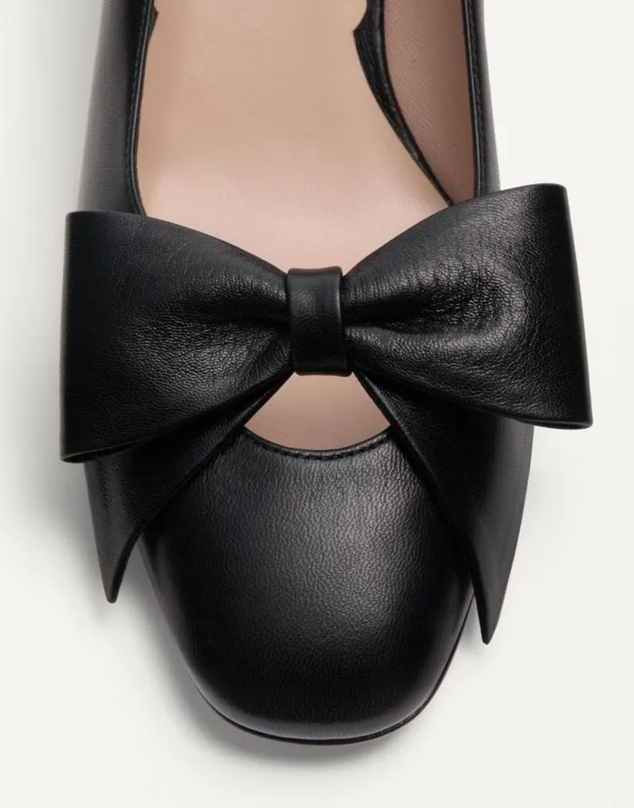 Valentino Pumps Woman Bowow Pumps In Kidskin 45mm For Woman In Water Rose Water Rose Valentino Pumps Woman Bowow Pumps In Kidskin 45mm For Woman In Water Rose Water Rose