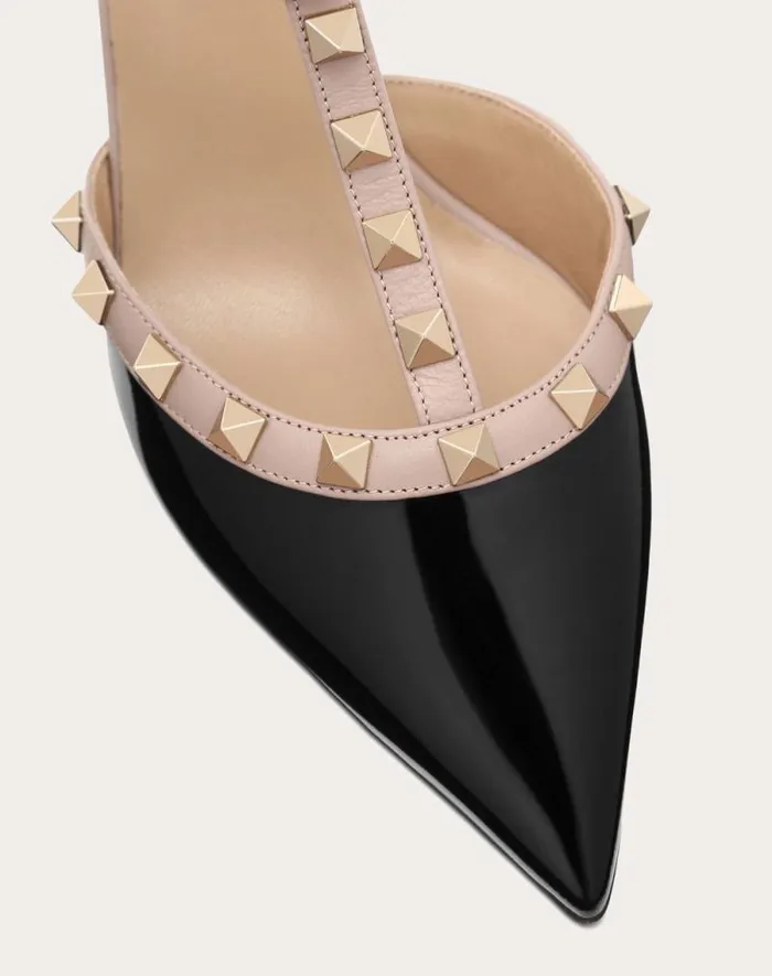 Valentino Pumps Woman Rockstud Caged Pump 65mm For Woman In Ivorypoudre Ivorypoudre