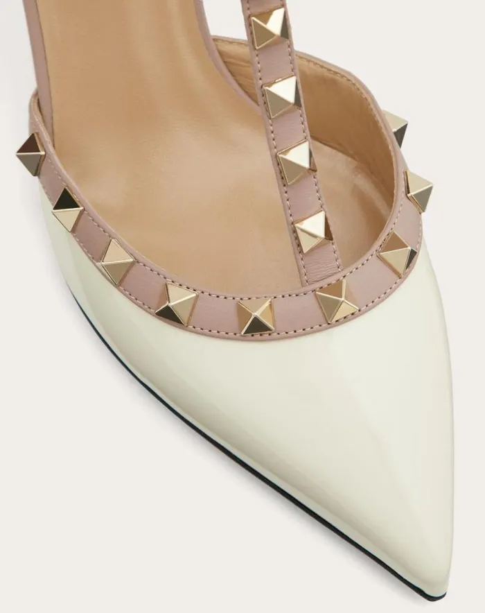 Valentino Pumps Woman Rockstud Caged Pump 65mm For Woman In Poudre Poudre