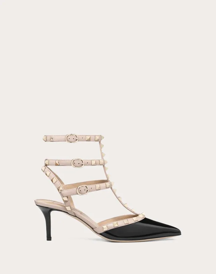 Valentino Pumps Woman Rockstud Caged Pump 65mm For Woman In Poudre Poudre