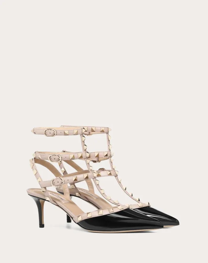Valentino Pumps Woman Rockstud Caged Pump 65mm For Woman In Poudre Poudre