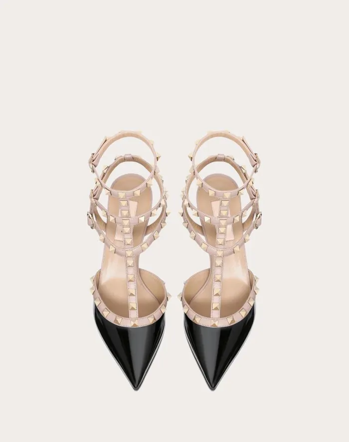 Valentino Pumps Woman Rockstud Caged Pump 65mm For Woman In Poudre Poudre