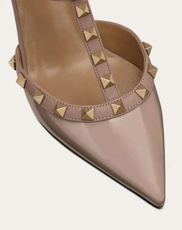 Valentino Pumps Woman Rockstud Caged Pump 65mm For Woman In Poudre Poudre