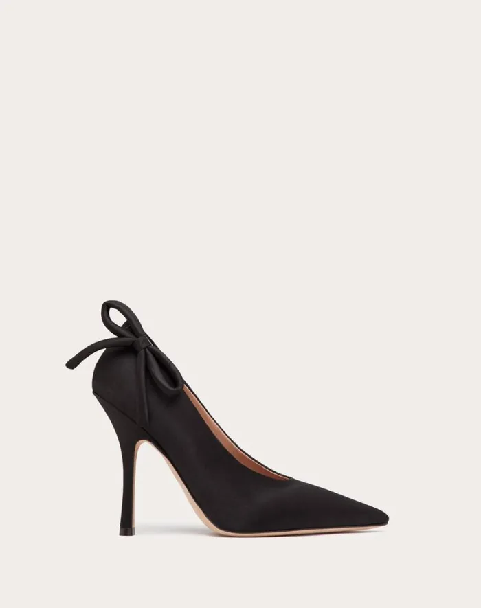 Valentino Pumps Woman Valentino Garavani Niteout Satin Pump 110 Mm For Woman In Ivory Ivory Valentino Pumps Woman Valentino Garavani Niteout Satin Pump 110 Mm For Woman In Ivory Ivory