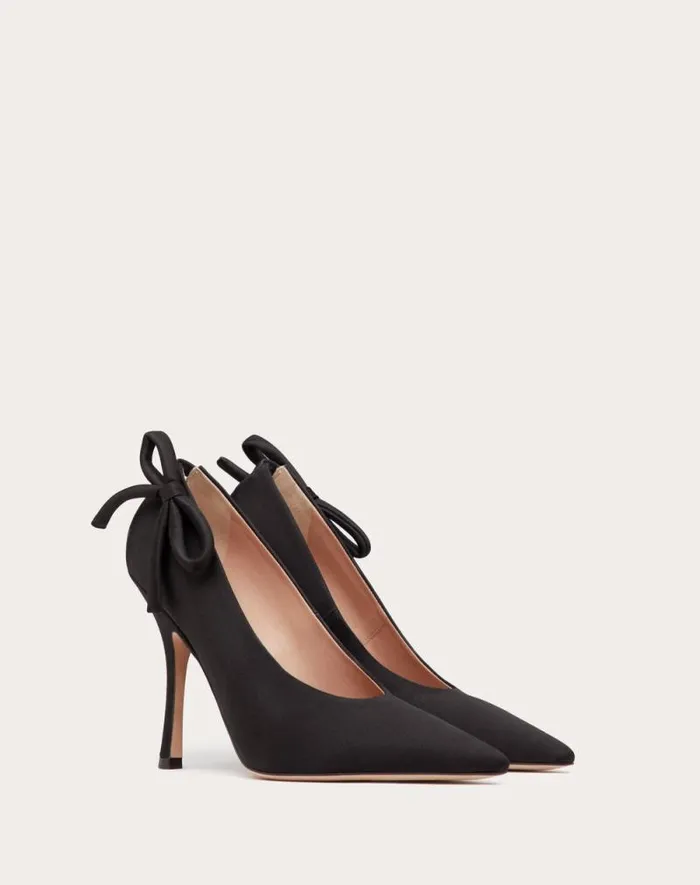 Valentino Pumps Woman Valentino Garavani Niteout Satin Pump 110 Mm For Woman In Maroon Maroon Valentino Pumps Woman Valentino Garavani Niteout Satin Pump 110 Mm For Woman In Maroon Maroon