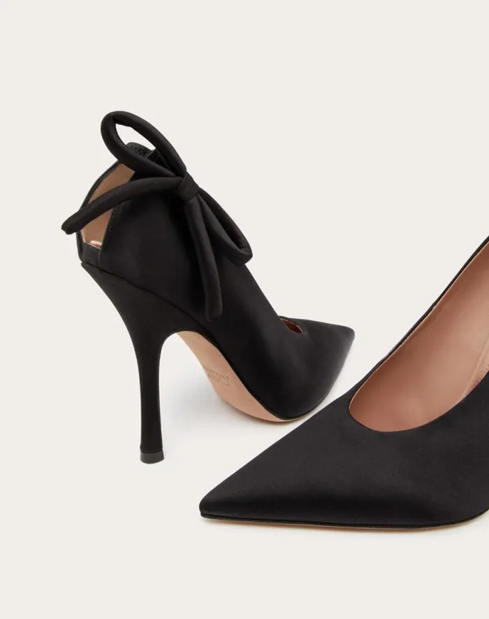 Valentino Pumps Woman Valentino Garavani Niteout Satin Pump 110 Mm For Woman In Maroon Maroon Valentino Pumps Woman Valentino Garavani Niteout Satin Pump 110 Mm For Woman In Maroon Maroon