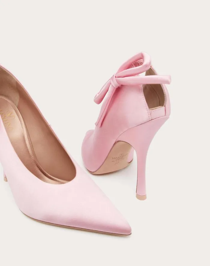 Valentino Pumps Woman Valentino Garavani Niteout Satin Pump 110 Mm For Woman In Maroon Maroon Valentino Pumps Woman Valentino Garavani Niteout Satin Pump 110 Mm For Woman In Maroon Maroon